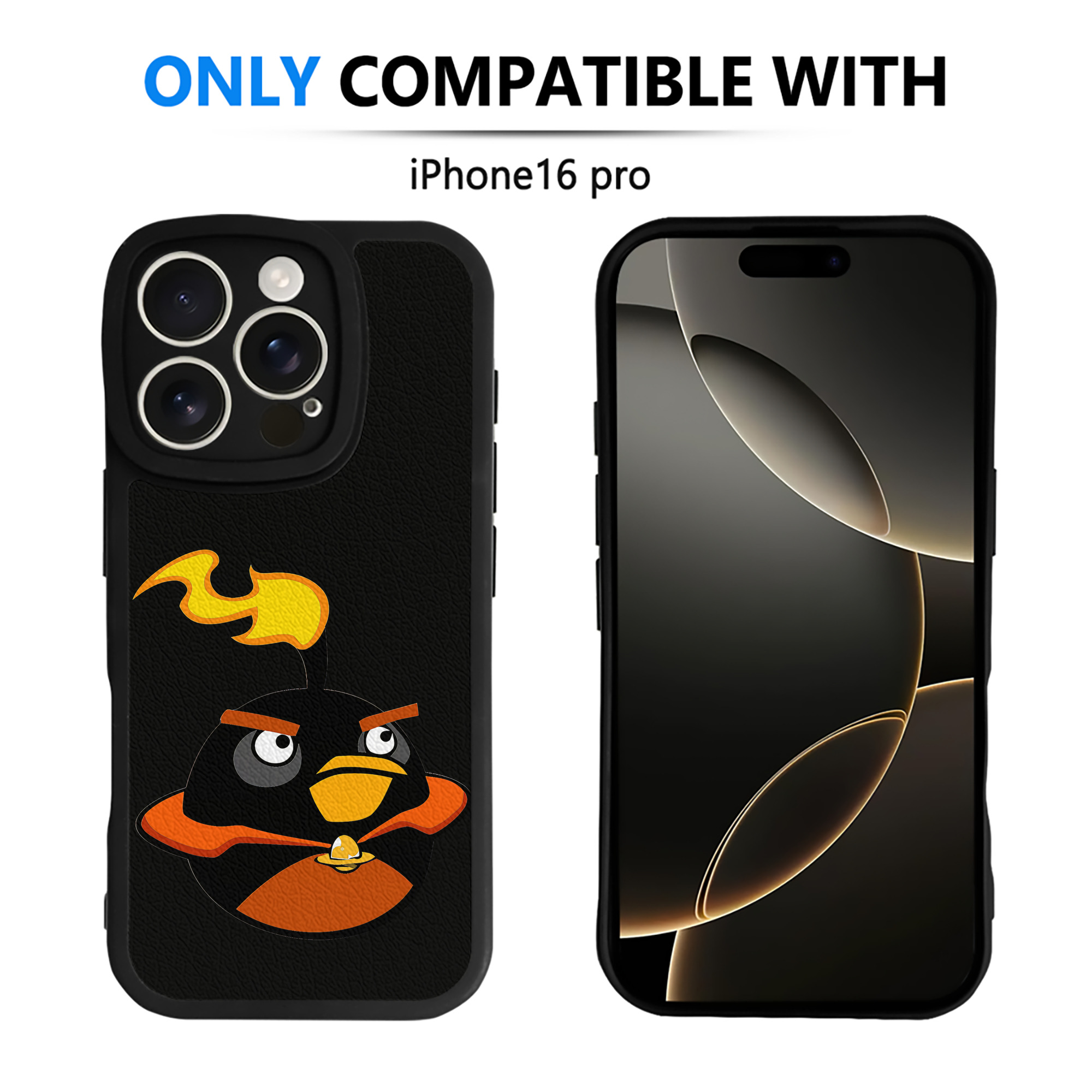 （画像用） Angry Birds アングリーバード 【iPhone 16シリーズ対応】シリコンスマホケース（レザー調） 材質：シリコン